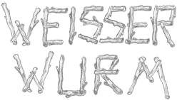 Türschild: WEISSER WURM