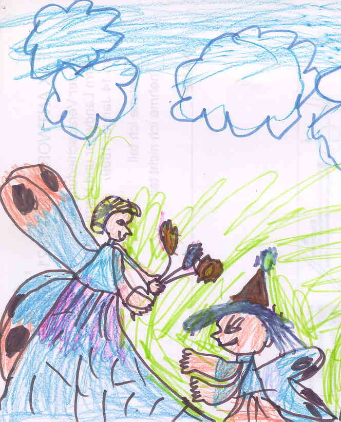Die Fee Veri und der Elfenjunge Zehn, gemalt von Lisa (7)